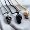 Halloween Skull Necklace Personality Punk Necklace Men Fashion Titanium Steel Accessories