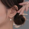 925 Sterling Silver Pearl Earrings Female Ear Clip