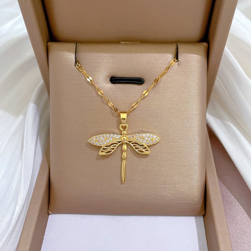 Women's Fashion Skein Empty Dragonfly Necklace
