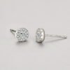S925 Silver Hypoallergenic Full Diamond Round Earrings