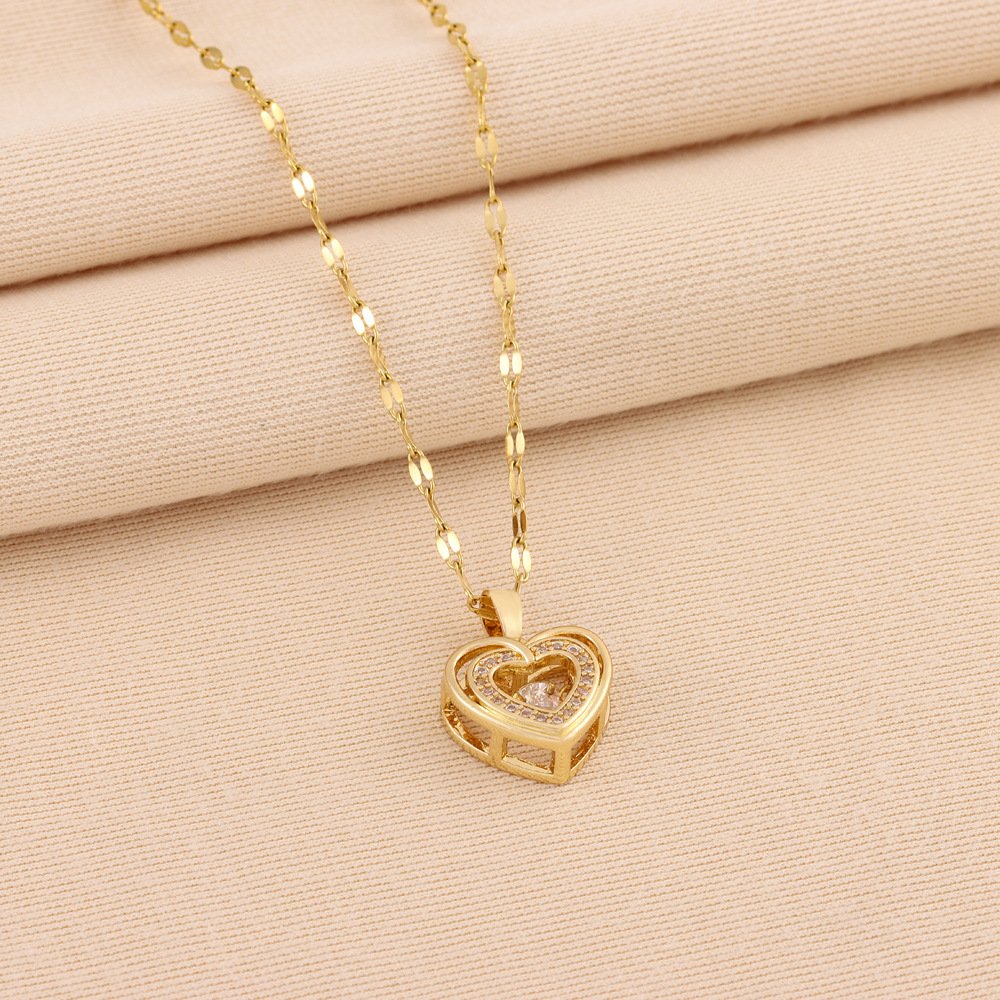 846cae2d-805b-4baf-a45b-4c9694c52171.jpg Double-layer Love Necklace With Rhinestones Titanium Steel Pendant Fashion Jewelry Woman Valentines Day Gift