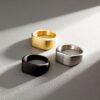 Sand Face Personality Fashion Outdoor Titanium Steel Ring