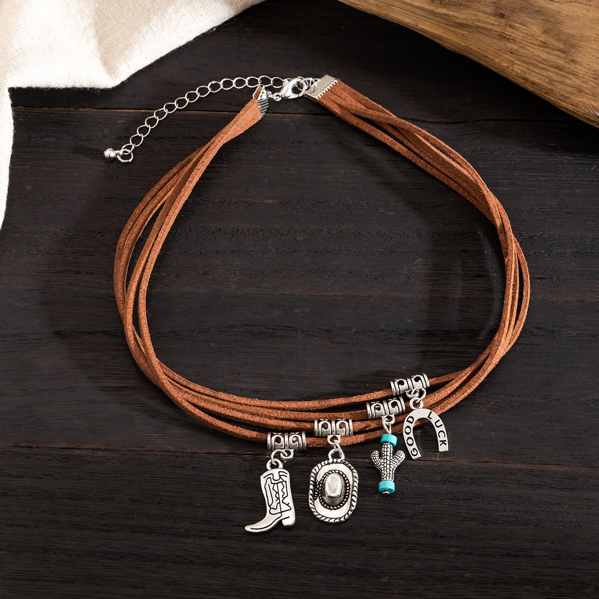 Women's Western Denim Style Suit Necklace