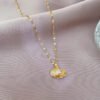 Shell Pearl Necklace With Rhinestones Female Zircon Temperament Personality Jewelry