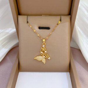 Women's Zircon Cute Butterfly Luxury Necklace