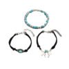 Geometric Butterfly Turquoise Design Bracelet Three-piece Set