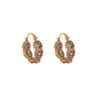 Light Luxury Unique Elegance Retro Opal Circle Ear Clip