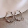 Simple and versatile fashion elegant twist exquisite autumn and winter earrings