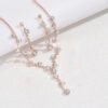 Fashion Crystal Necklace Ear Stud Bracelet Jewelry Accessories