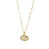 Shell Pearl Necklace With Rhinestones Female Zircon Temperament Personality Jewelry