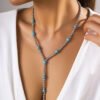 Vacation Style Vintage Turquoise Beaded Clavicle Necklace