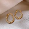 Simple and versatile fashion elegant twist exquisite autumn and winter earrings
