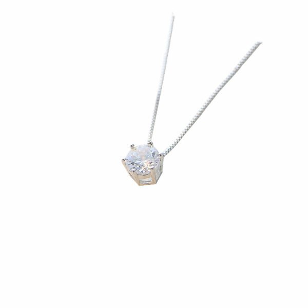 Zircon Six-claw Necklace Clavicle Chain Female