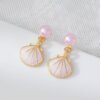 Blue Two Wearing Methods Shell Pearl Earrings