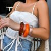 Exaggerated Design Polygon Translucent Bracelet