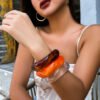 Exaggerated Design Polygon Translucent Bracelet