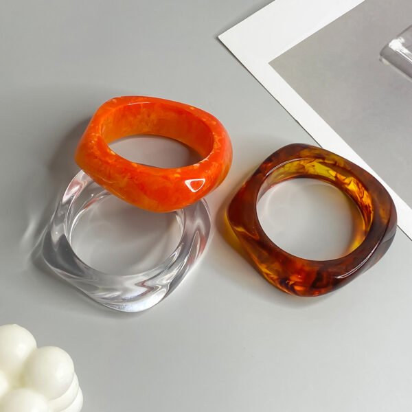 Exaggerated Design Polygon Translucent Bracelet