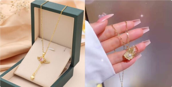b5f2b5ce-805b-4650-b229-2421fecd0b17.jpg A Necklace Full Of Diamond Microencrusted Zircon Wisps Empty Shell Pearls