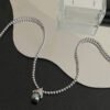 French Style Temperament Crown Zircon Pendant Pearl Necklace