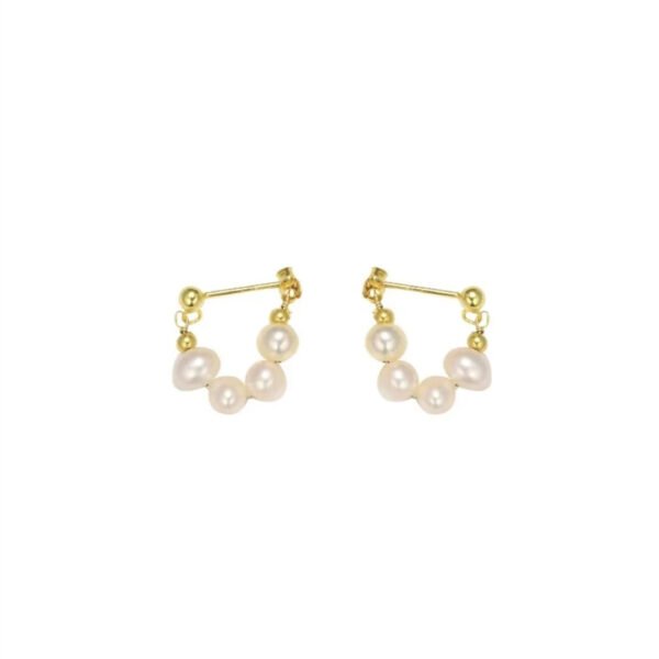 Freshwater 5mm Pearl Stud Earrings 925 Silver Ear Studs