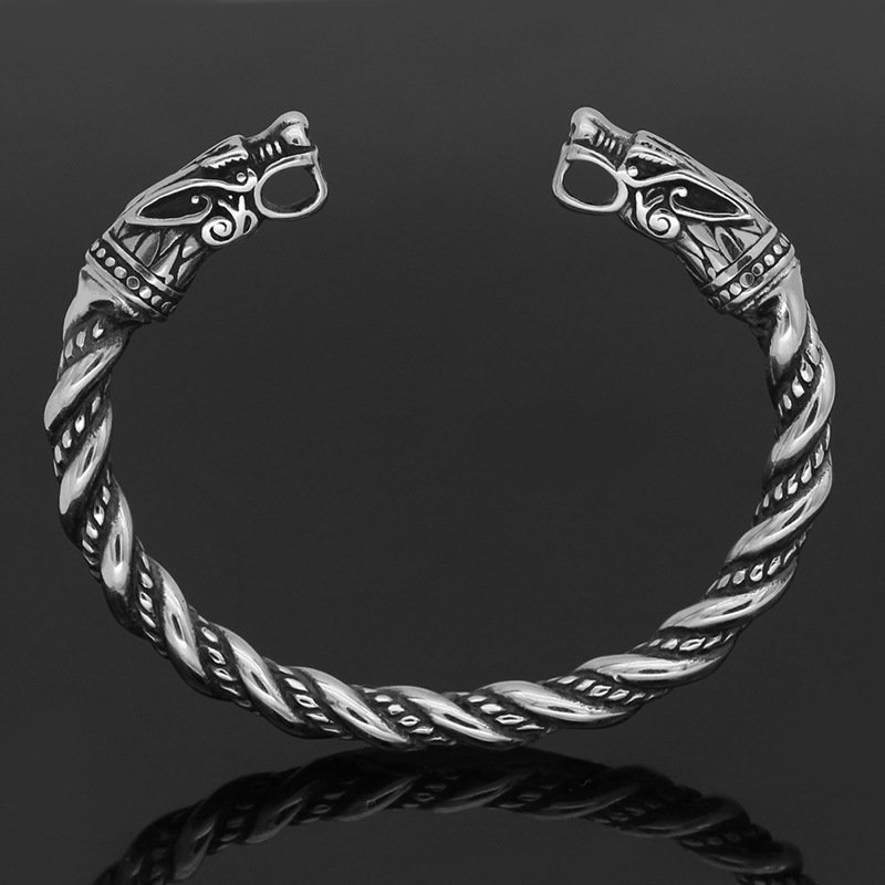 c7d0fbea-a0d5-4950-a2bd-98d015f3f25a.jpg Retro Double-headed Dragon Solid Bracelet For Men