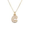 Chain Copper Micro Inlaid Zircon 26 Letter Pendant Necklace FClavicleor Women's Birthday Jewelry Gifts