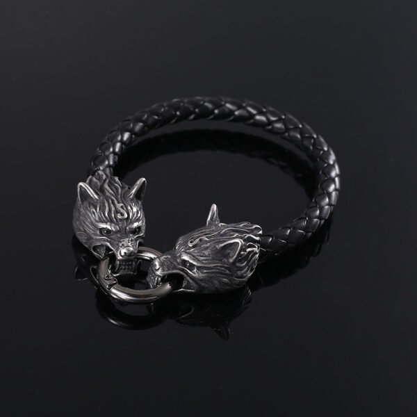 d4c6306b-ea10-490c-a5d7-0bb6e79b065f.jpg Stainless Steel Nordic Viking Odin Wolf Head Bracelet