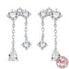 S925 Silver Drop Zircon Delicate Sparkle Earrings