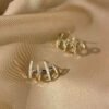 S925 Silver Needle Four-prong Zircon Inlaid Earrings