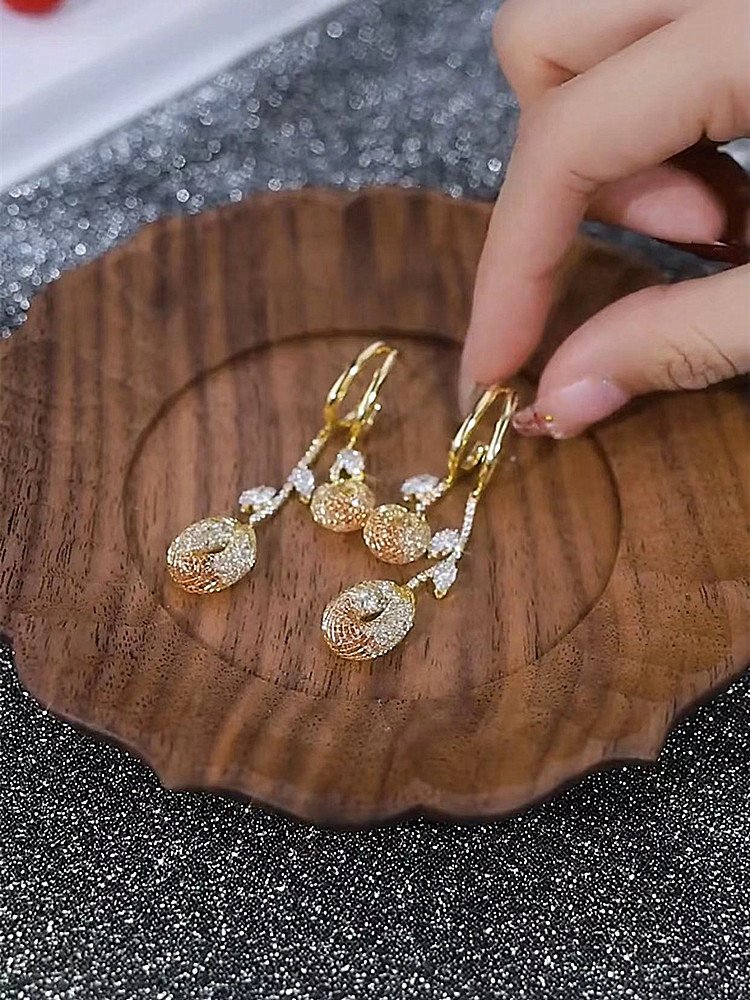 Temperament Socialite Hollow Fringe Earring Girl