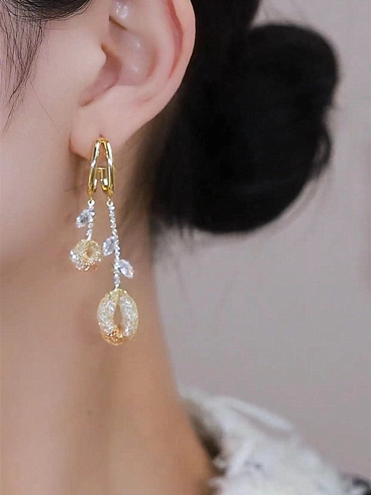 Temperament Socialite Hollow Fringe Earring Girl