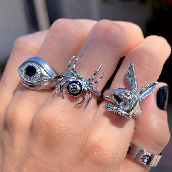 Europe And America Creative Dark Retro Butterfly Ring Fashion Hip Hop