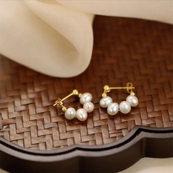 Freshwater 5mm Pearl Stud Earrings 925 Silver Ear Studs