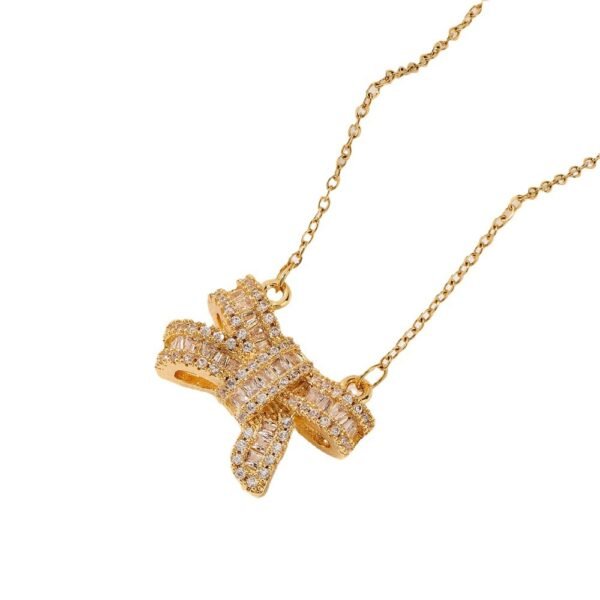 Women's Fashionable Elegant Bow Pendant Necklace