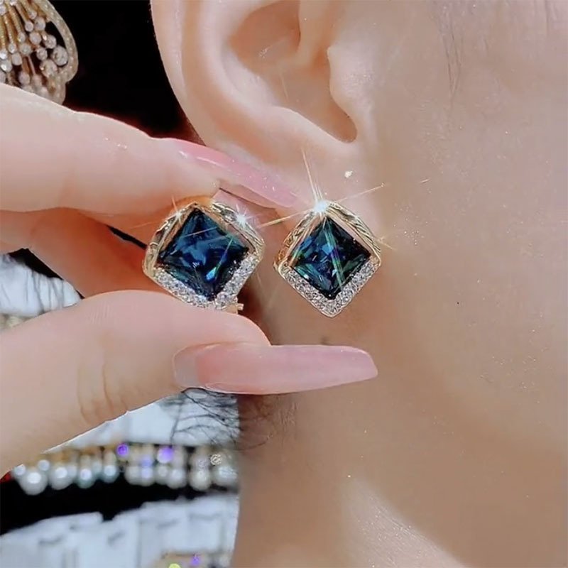 Design Geometric Square Earrings Elegant Women