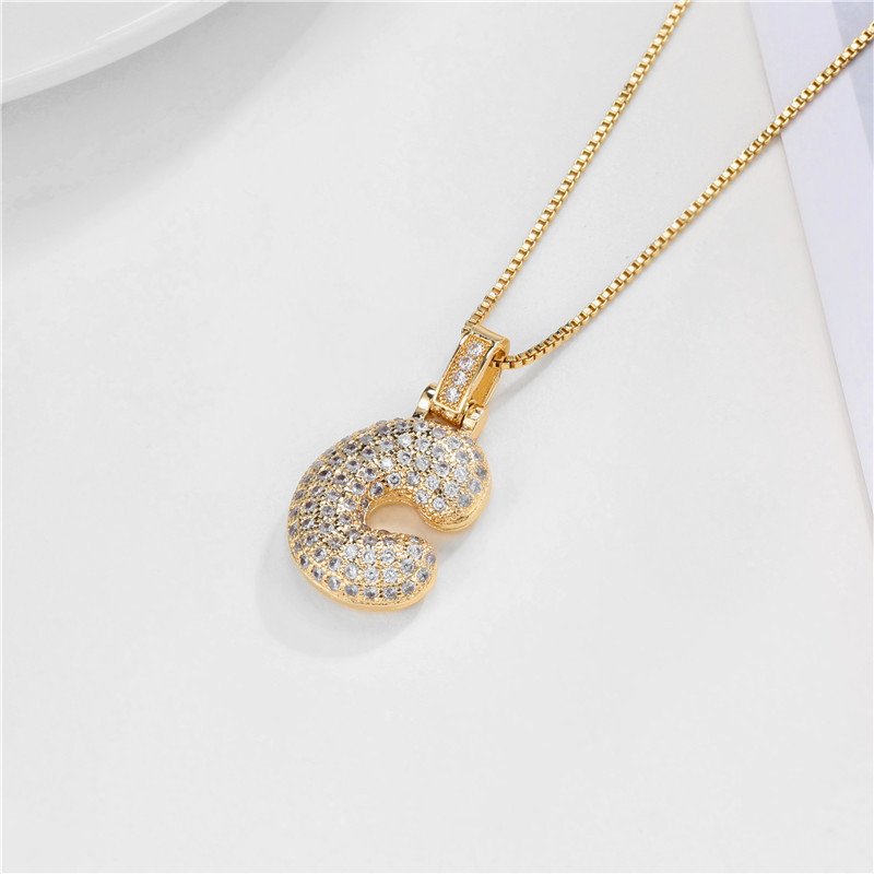 e823ef49-2541-43c2-bb76-49276cd4b5db.jpg Chain Copper Micro Inlaid Zircon 26 Letter Pendant Necklace FClavicleor Women's Birthday Jewelry Gifts