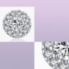 S925 Silver Hypoallergenic Full Diamond Round Earrings