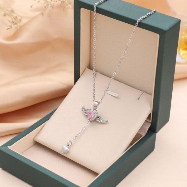 efc0cb78-1dc3-4d2c-a48f-499f69151001.jpg Moving Cupid Heart Angel Wings Tassel Necklace With Crystal Clavicle Chain Women Jewelry Gift Valentine's Day