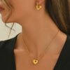 Lxalry 18K Gold Plated Jewelry Set Mirror Polished Handmade Luxury Gift Band