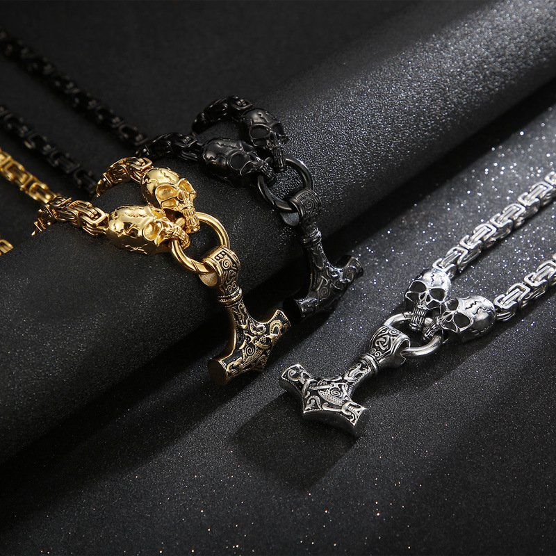 Men's Titanium Steel Skull Necklace