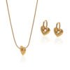 Lxalry 18K Gold Plated Jewelry Set Mirror Polished Handmade Luxury Gift Band