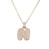 Chain Copper Micro Inlaid Zircon 26 Letter Pendant Necklace FClavicleor Women's Birthday Jewelry Gifts