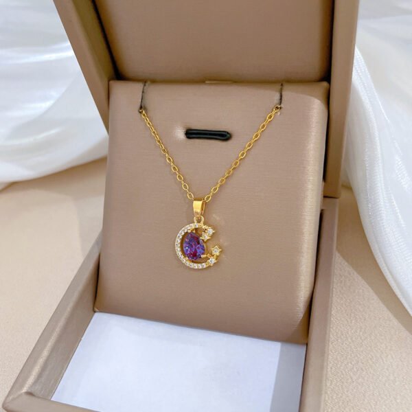 f6c15174-35a1-4238-89ac-080b26e3cde0.jpg Stainless Steel Starry Sky Planet Astronaut Necklace For Women Light Luxurious Temperament Star Metal Chain Jewelry Gift