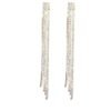 High-grade Diamond-embedded Multi-row Silver Needle Long Fringe Pendant Earrings