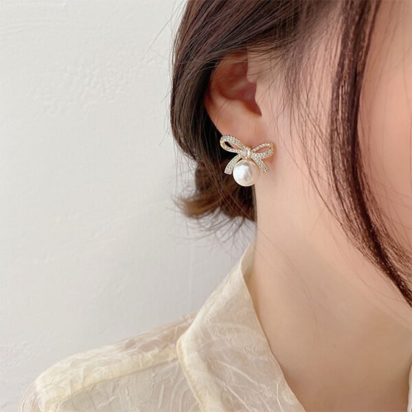 fd45d9ec-e346-449c-9be2-c33d99be0583.jpg Bowknot Pearl Earrings Temperament High-end Earrings