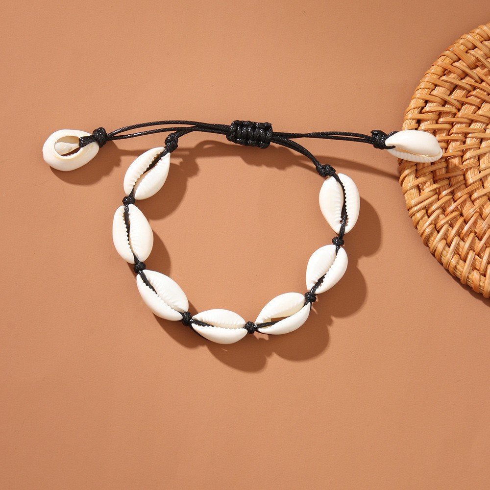 主图-15 Bohemian Ocean Style Shell Necklace High-end Design Retro Holiday Handmade Anklet