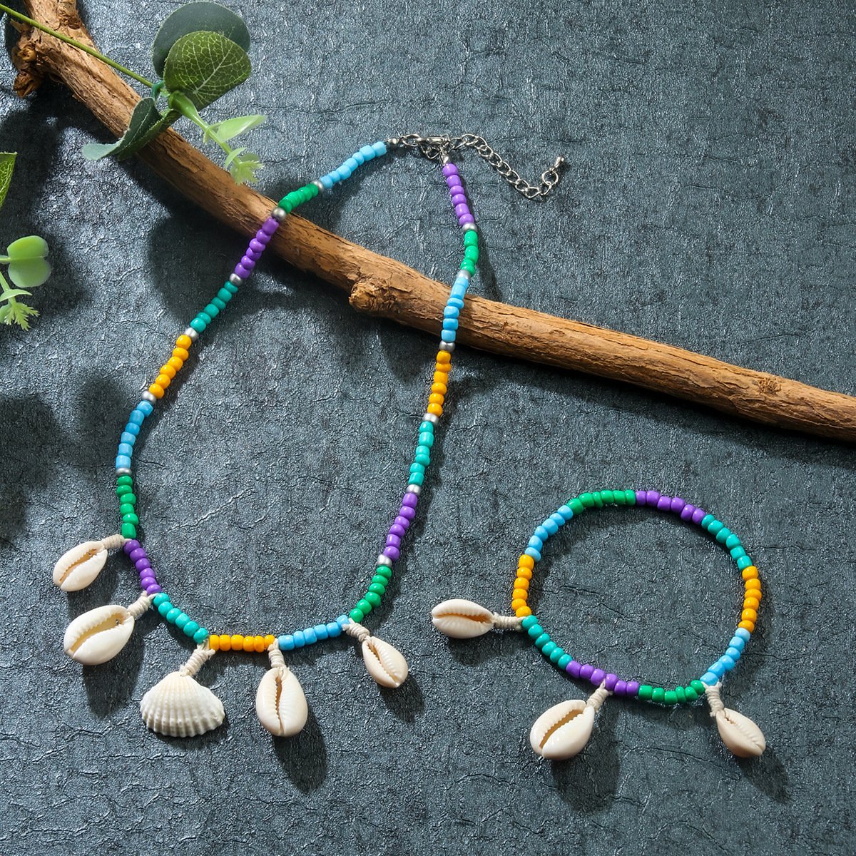 主图-3 Bohemian Ocean Style Shell Necklace High-end Design Retro Holiday Handmade Anklet