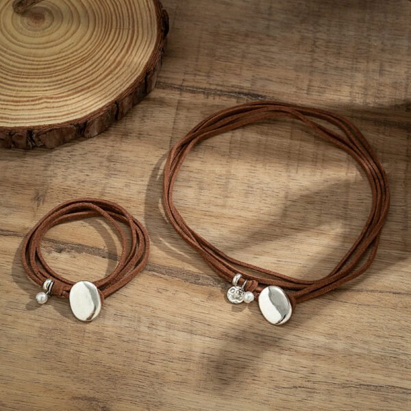 Fashion necklace double-layer winding necklace retro simple clavicle chain high-end