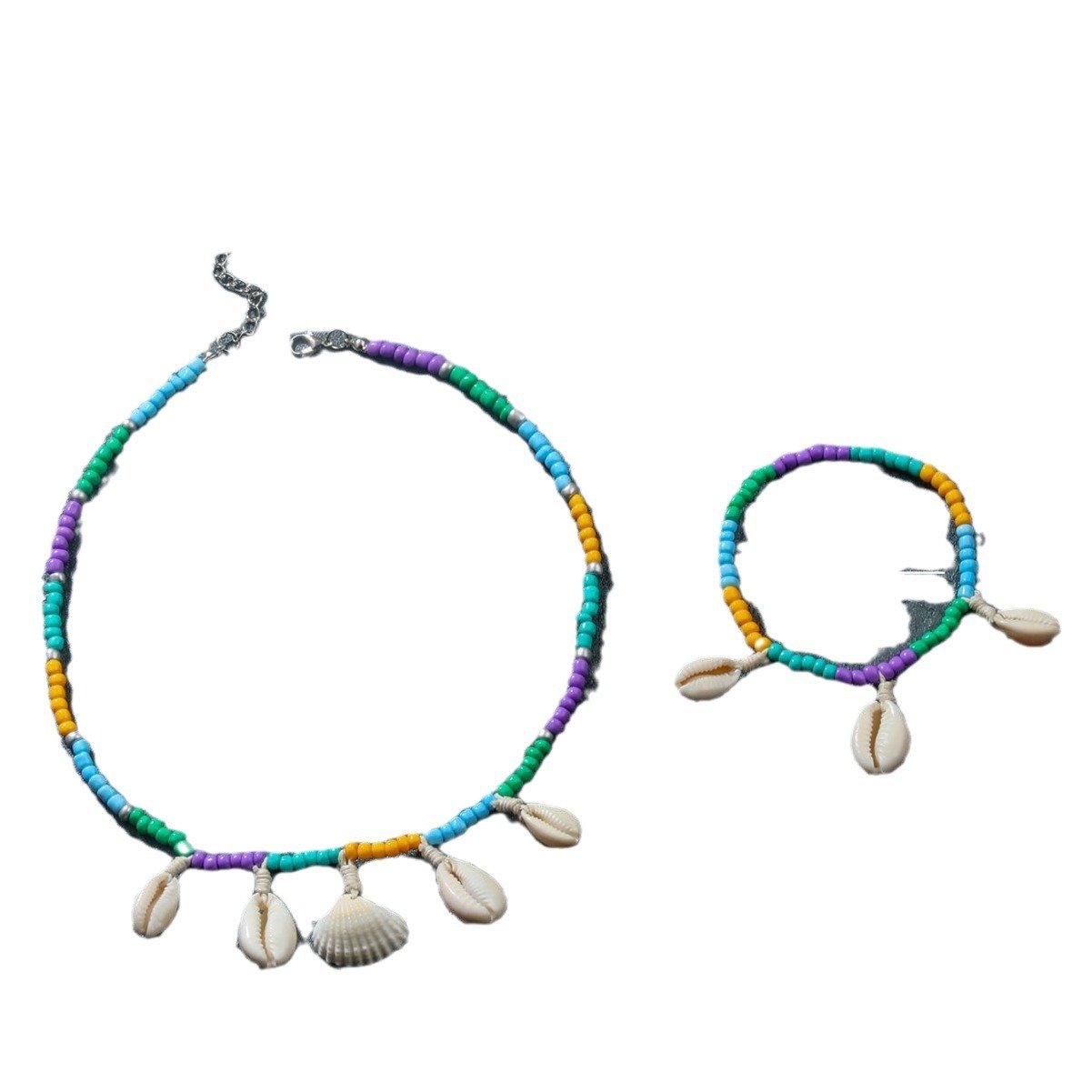 主图-6 Bohemian Ocean Style Shell Necklace High-end Design Retro Holiday Handmade Anklet