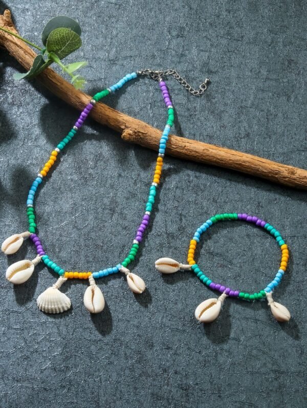 Bohemian Ocean Style Shell Necklace High-end Design Retro Holiday Handmade Anklet